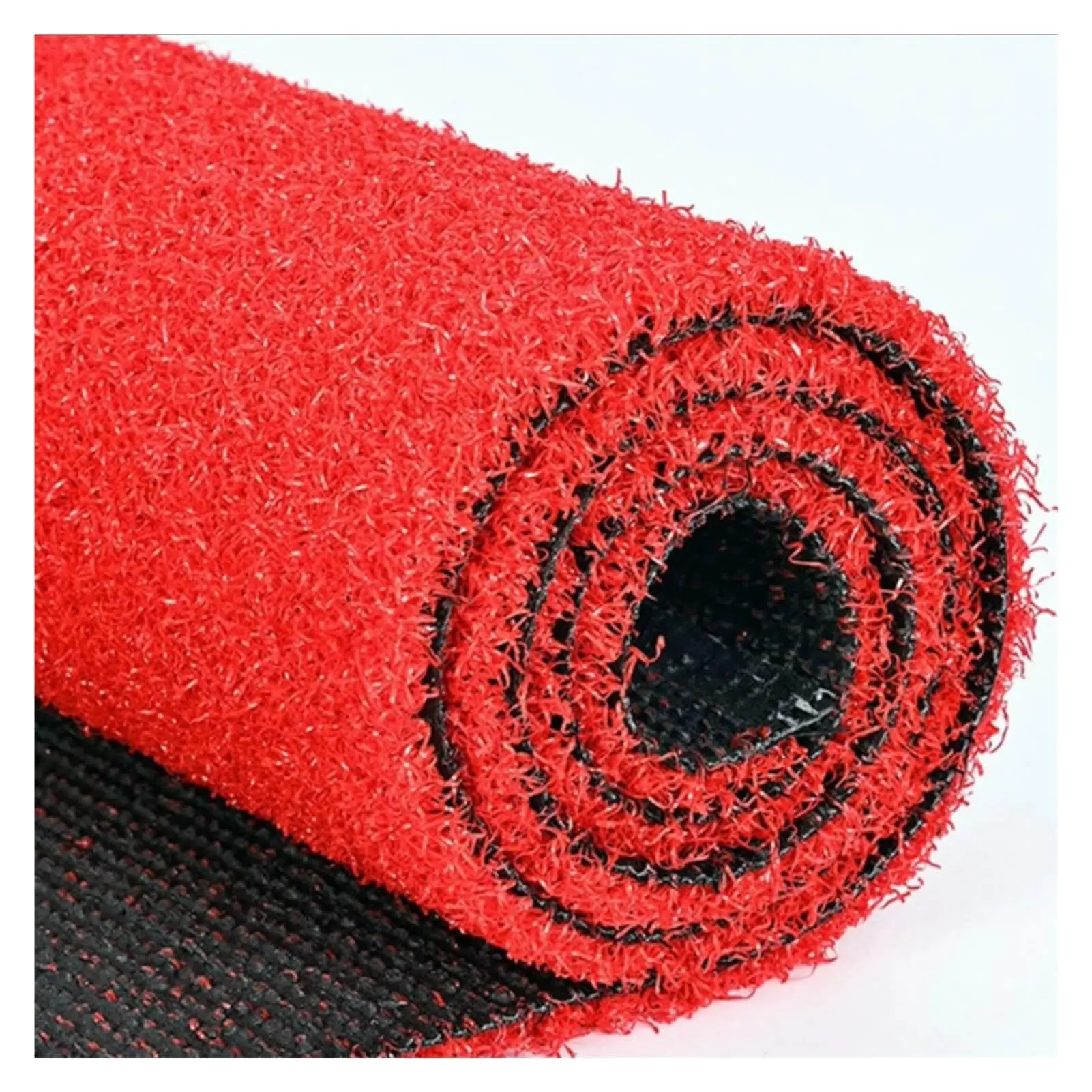 Artificial Grass, Outdoor Artificiarass Runner Rug, Red with Rubber Backed Pet Mat, Gym Play Ground Landse Synthetic