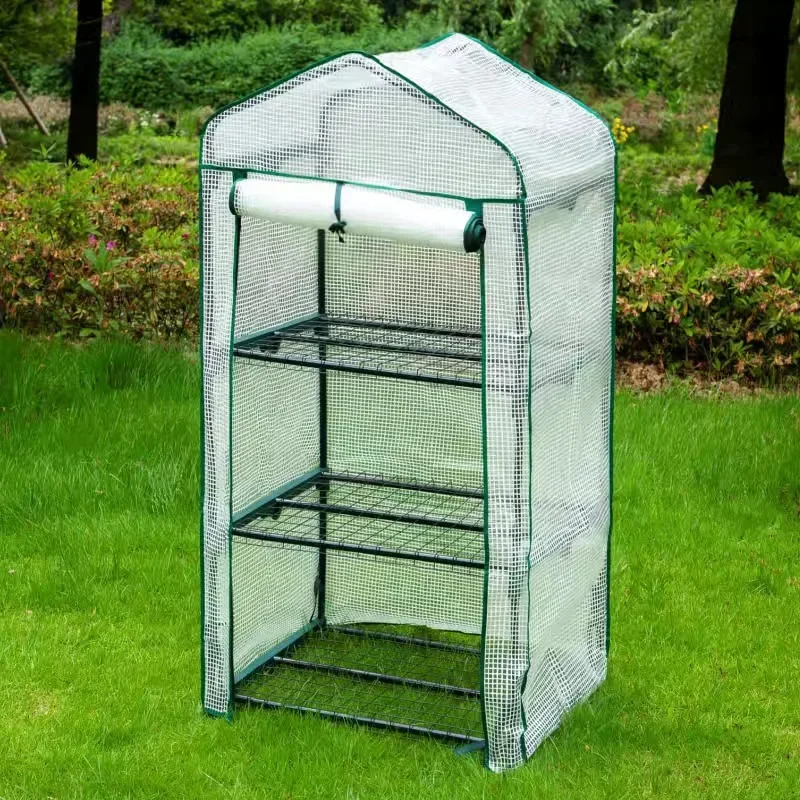 Garden Conservatory Household Small Flower Frame Balcony Outdoor Insulation Greenhouse Can Be Mobile Multi-Layer Shelving Succul