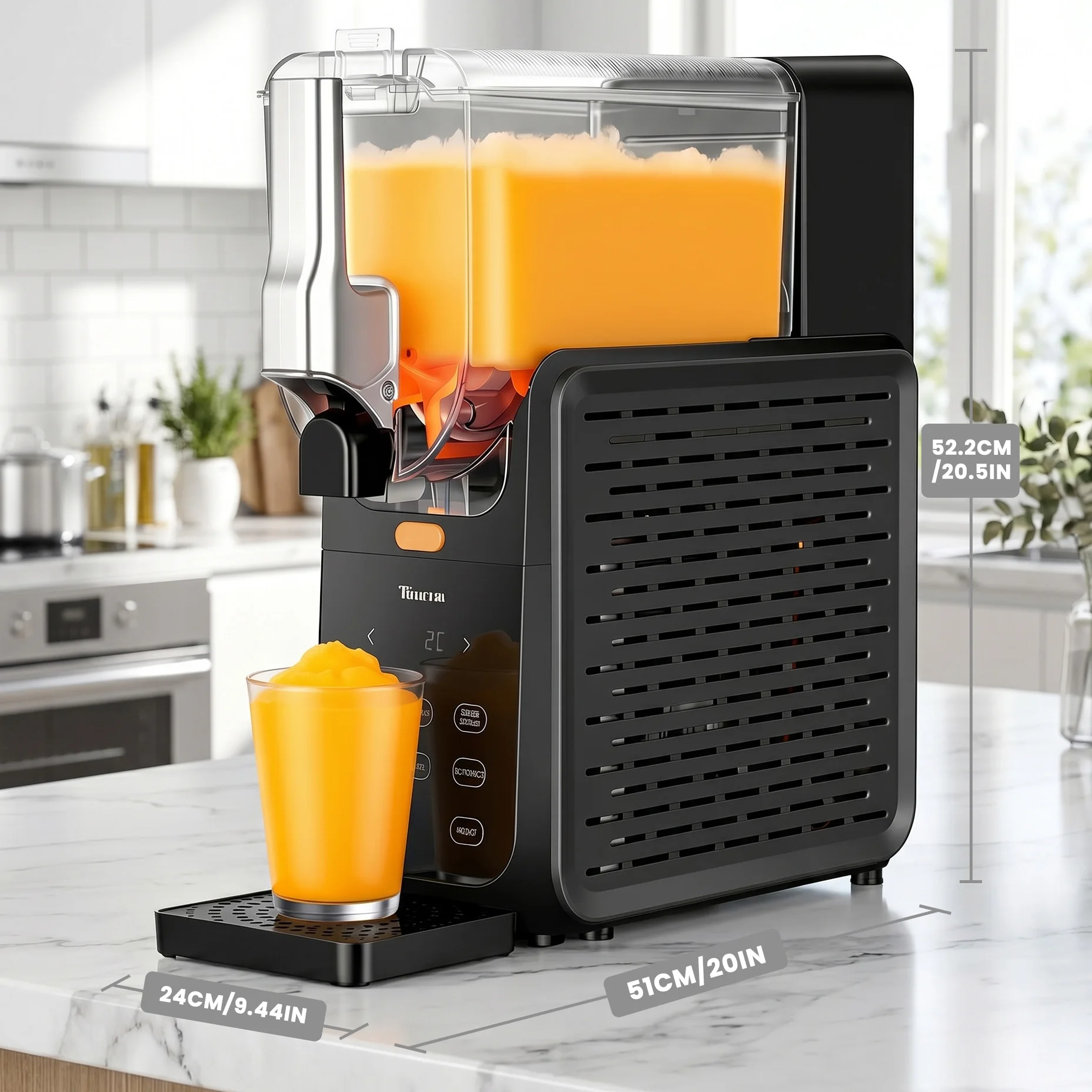 Image of Slushie-Maker 2,8L Großvolumige Slush-Maschine, 15 Minuten Schnellkühlzyklus, 5 Voreingestellte Programme, Ein-Tasten-Autoreinigungsfunktion, Multifunktionale Slush-Maschine für Slush-Getränke,