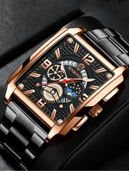 Mens Watches Top Brand Luxury Stainless Steel Waterproof Hollow Out Blue Big Male Wristwatches Relogio Masculino A4302