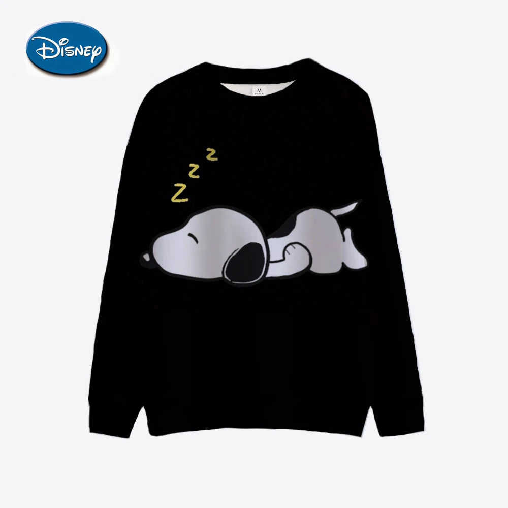 Snoopy cartoon print Women Sweatshirt Long Sleeve Crewneck Graphic Hoodie Clothes Couple Valentine's Day Gift Womens Clothes