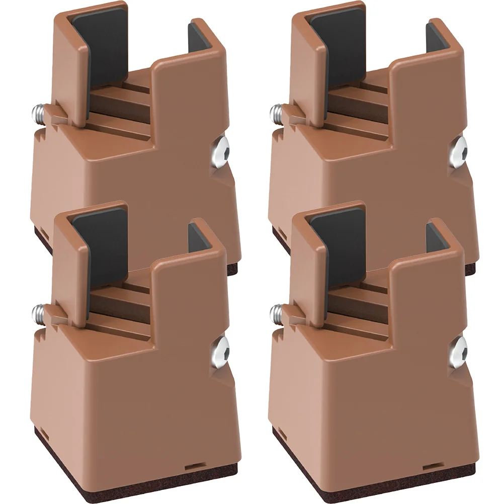 

4Pcs Adjustable Bed Risers Platform Bed Raising Blocks 22-42mm Heavy Duty Furniture Lifts for Table Chair Desk Legs