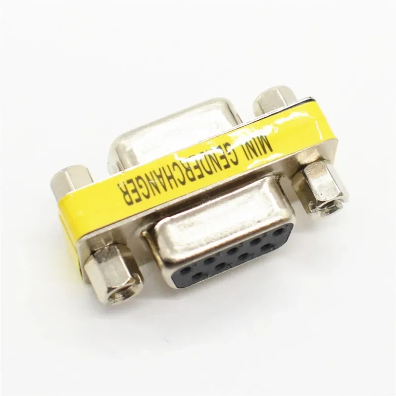 DB9 9Pin Female To Female Mini Gender Changer Adapter RS232 Serial Connector