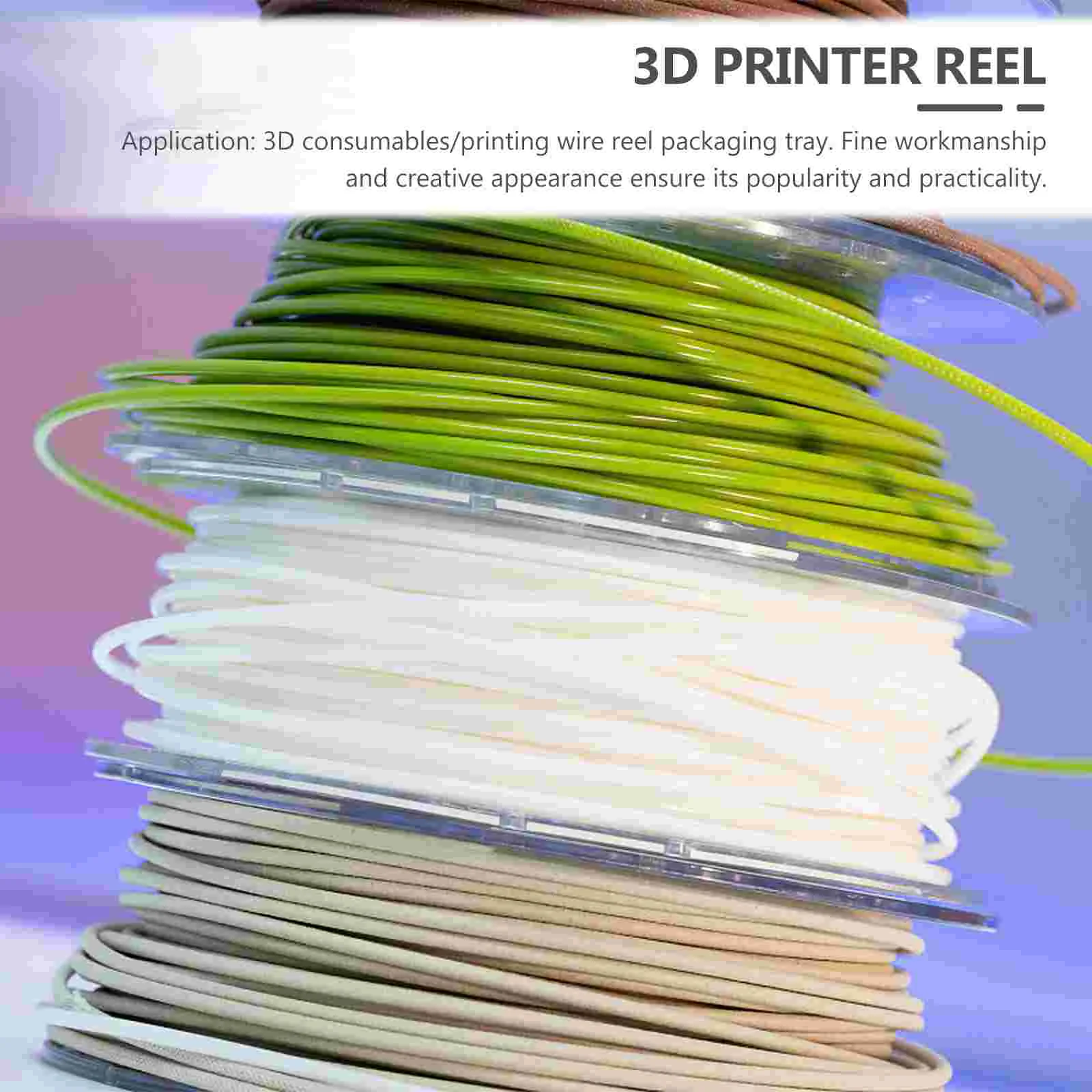 Spool Transparent Plastic 1KG Reel Neat and Generous 3D Printer Accessories Excellent Workmanship