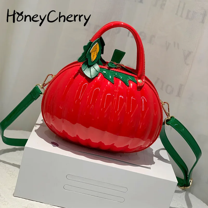 Spring And Summer New Women Bag Portable Messenger Bag PU Women Bags Pumpkin Shape Creative Handbags