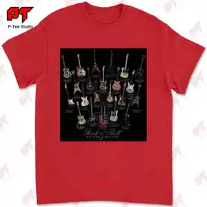 Rock-and-Roll-Gitarren-T-Shirt, BB King, Angus Young, Steve, Vai, Paul, STNA, BPDJ 8 Hauptverkaufsgitarren Steve Vai - №8