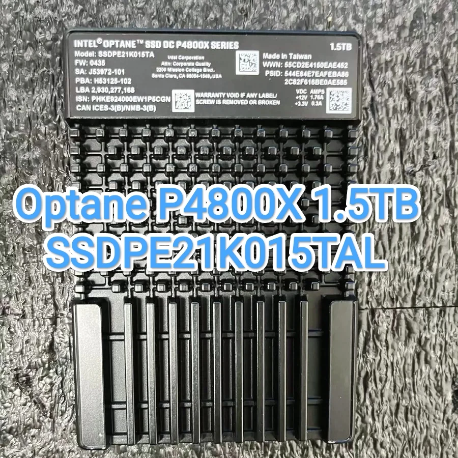 SSDPE21K015TAL для Optane P4800X 1,5 ТБ 2,5 дюйма 6 Гбит/с Nvme u.2 PCIex4 3D XPoint 30DWPD SSD твердотельный накопитель постоянного тока