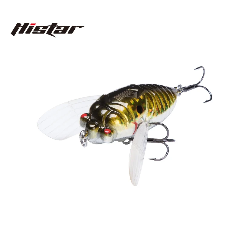 HISTAR 1 Pc Floating Hard Bait Cicada Insect Fishing Lure Delicate Bionic Appearance High Quality ABS 40mm 55mm Vivid Swimming