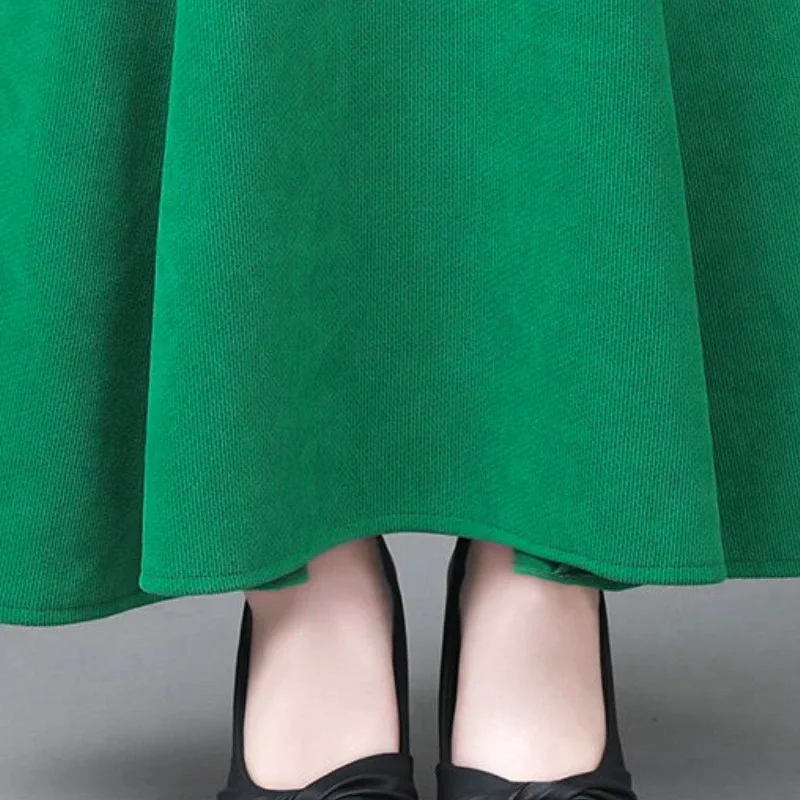 Autumn Winter Thick Patchwork Mermaid Trumpet Chenille Maxi Long Skirts Black Rosy Red Green Velvet Ankle Length Skirts