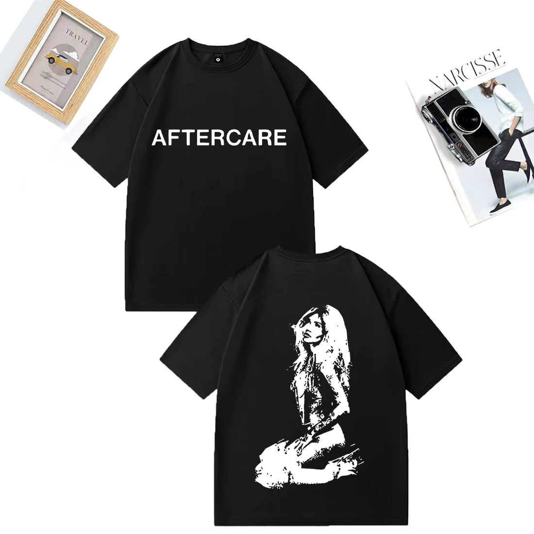 

Nessa Barrett Merch T-Shirt Aftercare Album New Short Sleeve Top Tees Men women Oversized Street Hip Hop Cotton Fashion TShirts