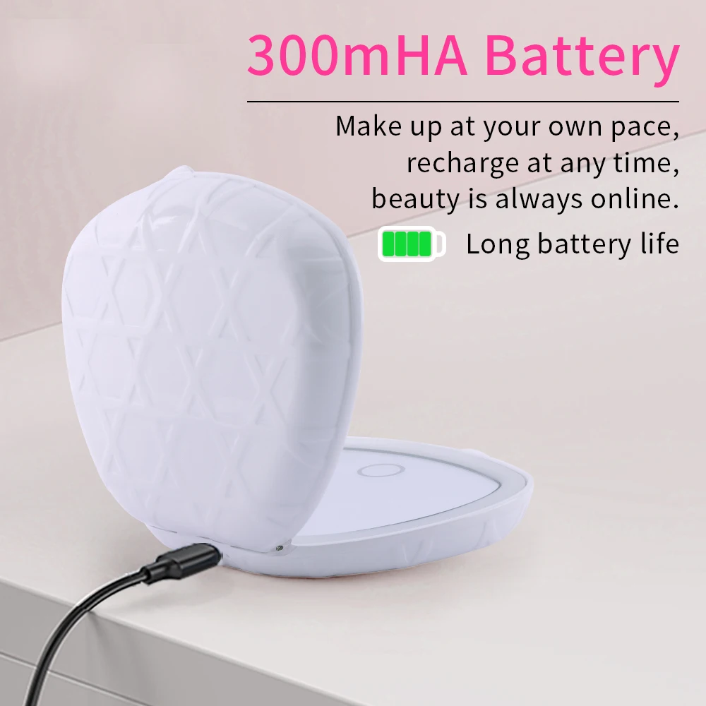 مرآة سفر LED مع أضواء، مرآة مكياج مدمجة محمولة مع سطوع قابل للتعديل، مثالية للمنزل والسفر والمهنة #6