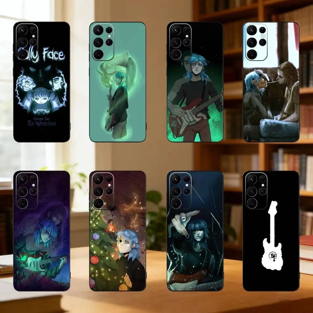 

Viedo Game S-Sally Face Phone Case For Samsung S25,24,23,22,30,21,10,9,Ultra,Plus,Lite Soft Black Case