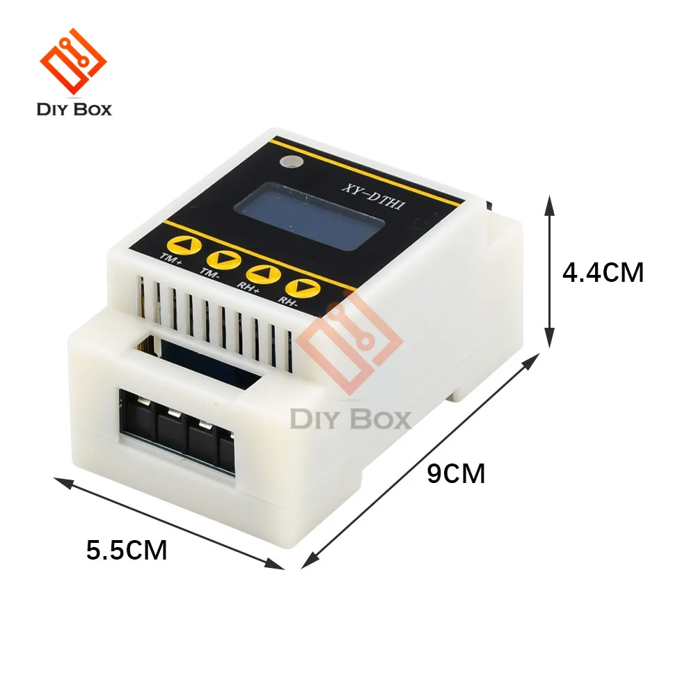 Temperature Humidity Controller 100% RH SHT30 Sensor Module 10A Relay Output for DIN Rail Digital Display DTH1