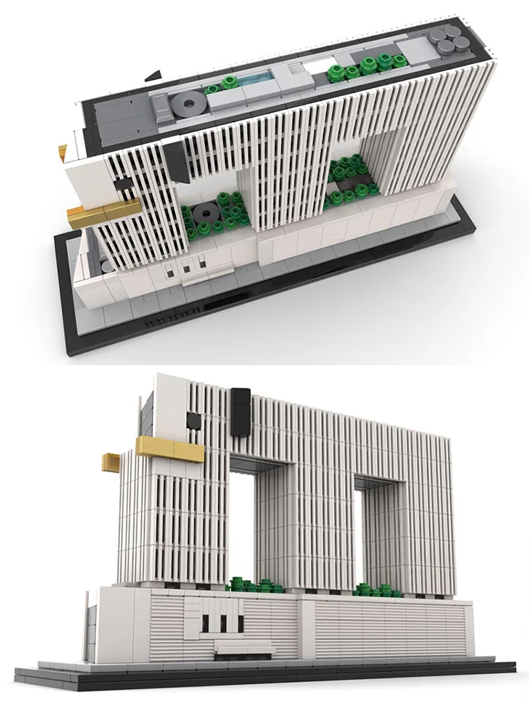 

MOC building blocks toy skyscraper model set with 1047 pieces - creative assembly toy set as a holiday gift suitable for all ent