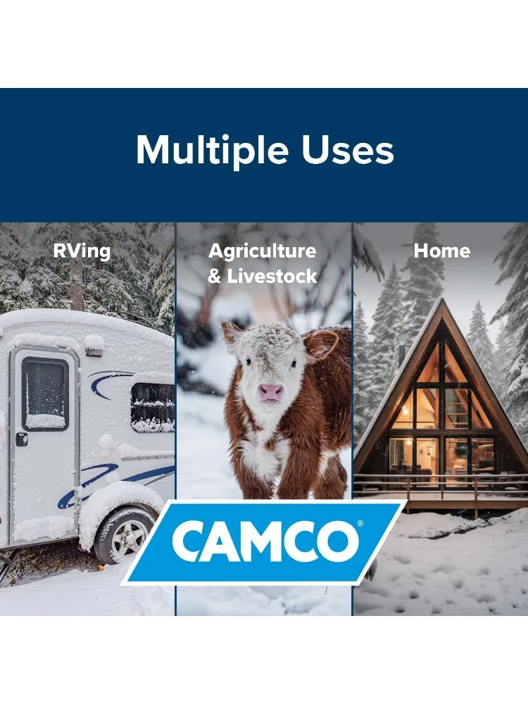 Selang Air Panas 50' untuk RV — Mencegah Pembekuan hingga -20 °   — Bersertifikat Untuk Air Minum & Bebas Timah — Cocok untuk Berkemah