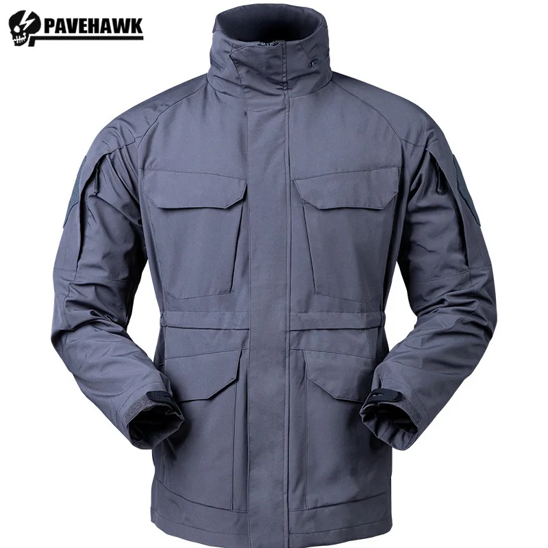 Waterproof Hunting Mens Trench Coat Outdoor Windproof Multi Pocket Hooded Training Jacket Wear-resisting Tactical Charge Coats