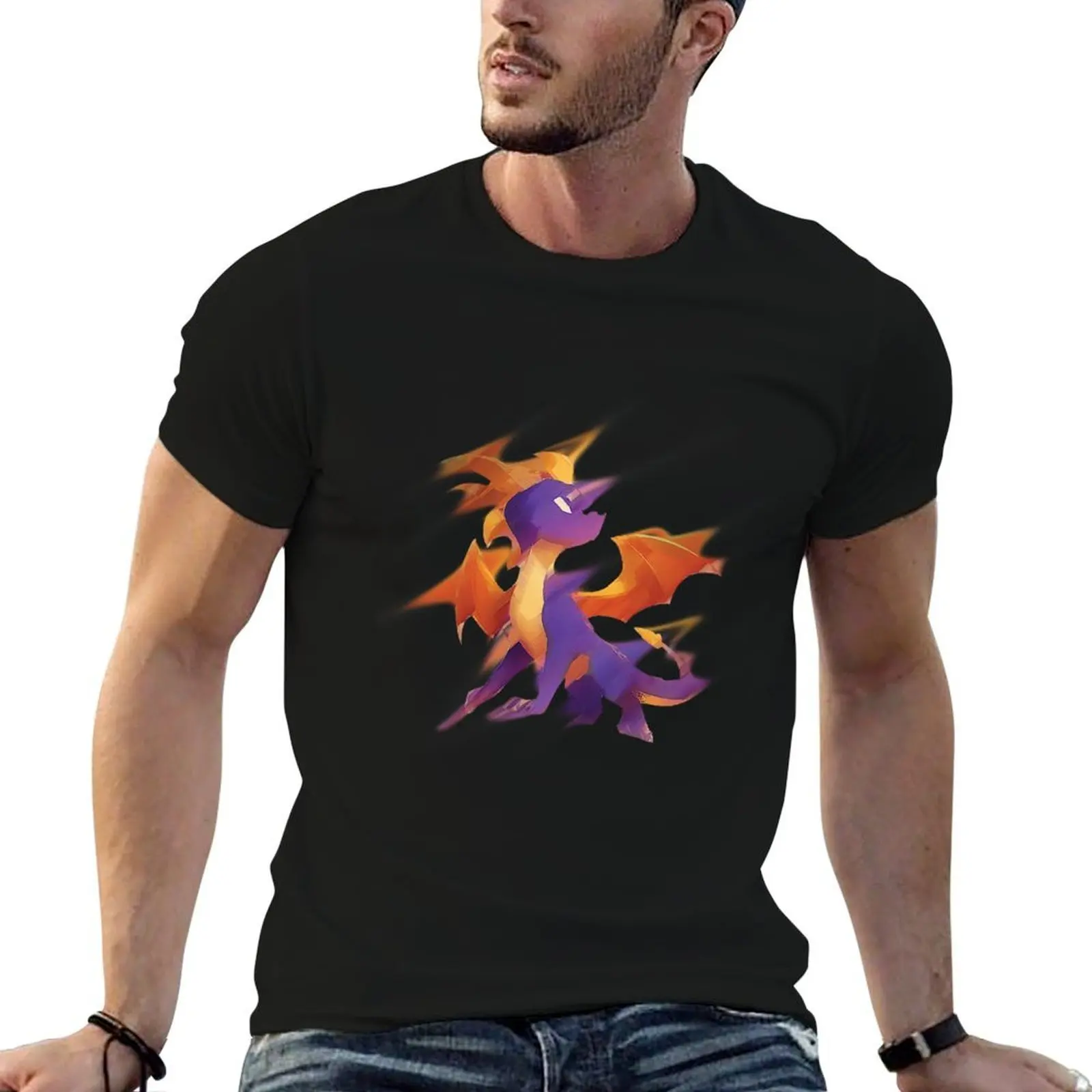 Spyro minimal colours T-Shirt cute clothes customs black t-shirts for men