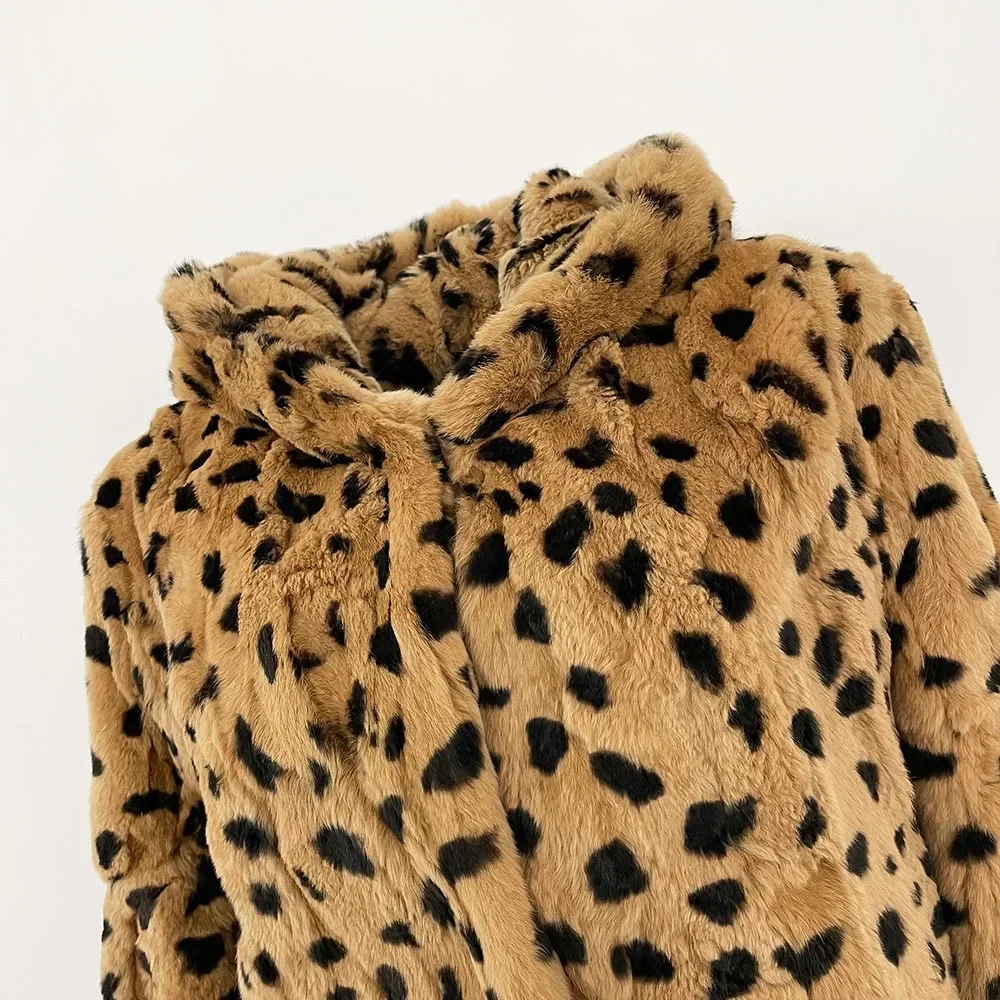 OFTBUY-abrigo de piel de conejo Natural con capucha, abrigos cálidos de invierno para mujer, prendas de vestir exteriores, chaqueta de piel auténtica, abrigo largo de invierno de lujo 2025