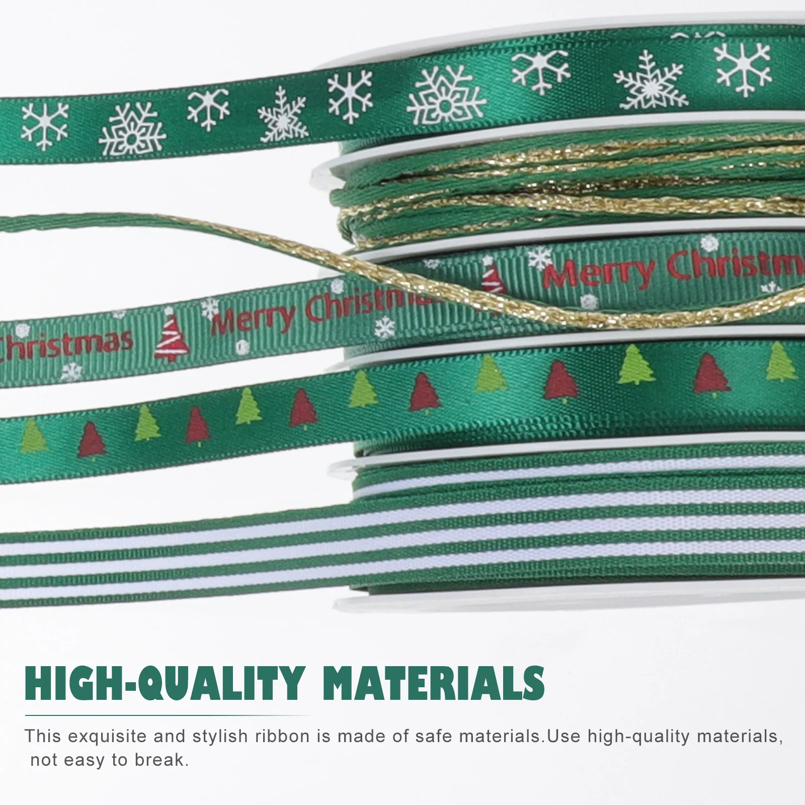 

5 шт. ярких рождественских лент, праздничные украшения, для рукоделия, упаковки подарков, для вечеринок, рождественские ленты