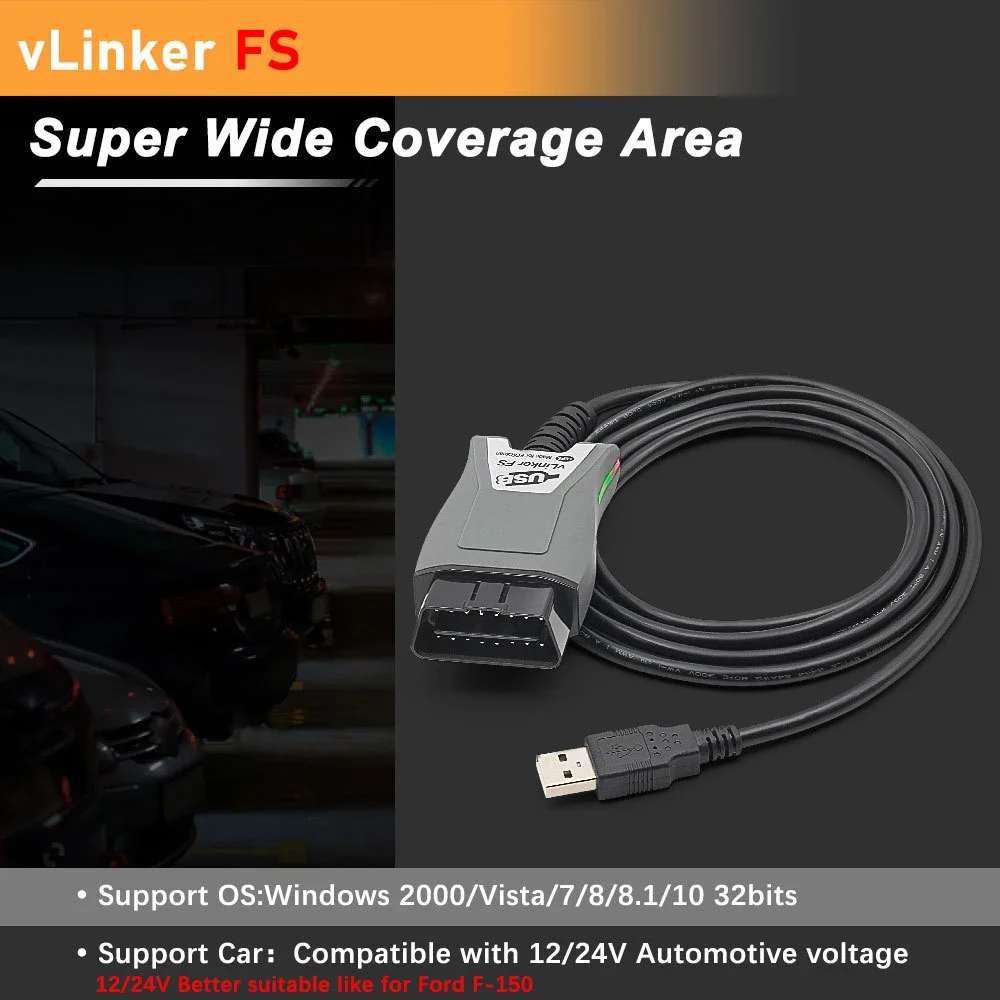 VLinker FS USB OBD2 Car Diagnostic Scanner For Ford FORScan Mazda FS USB ELM327 ELM 327 OBD 2 OBDII HS/MS-CAN Interface Tools