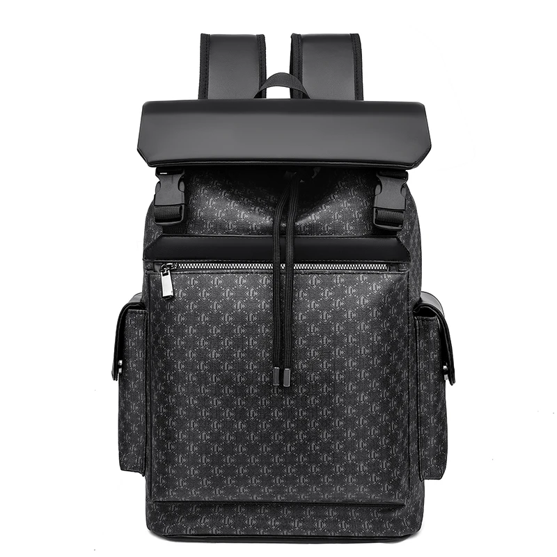 Designer Printed Leather Backpack Bags for Men Bags Multifunction Laptop Backpacks School Bag Travel Business Mochila 백팩 0A