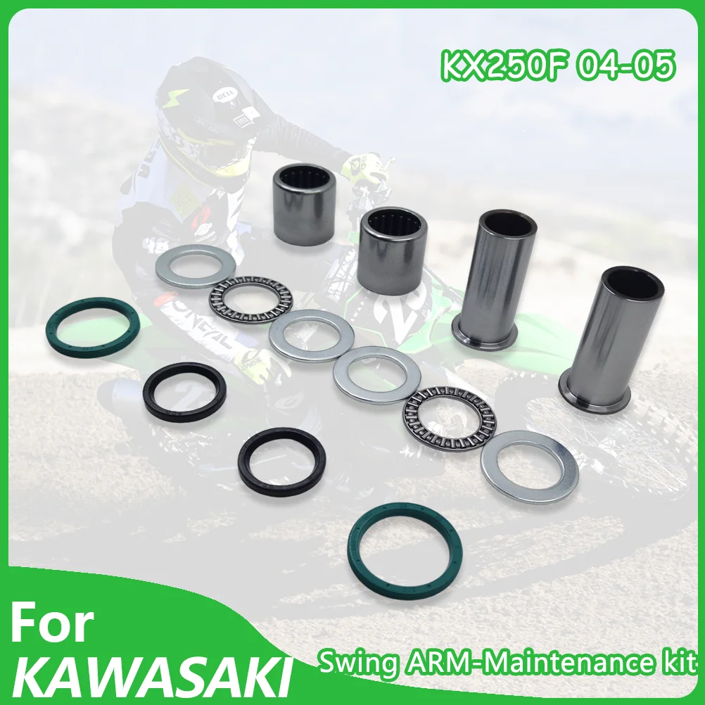 OTOM Motorcycle Swing ARM Bearing Oil Seal Bushing For KAWASAKI KX250F 2004-2005 Pit Dirt Bikes Maintenance Kit