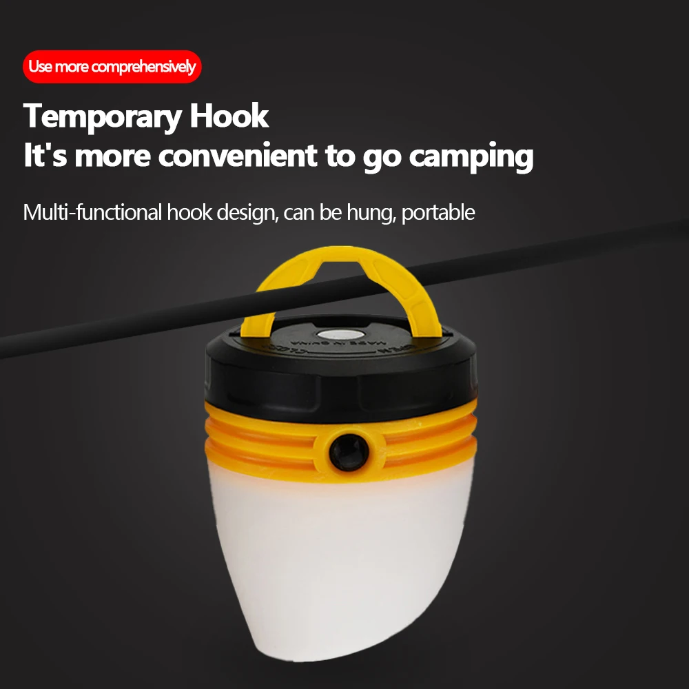 LED Camping Lights Outdoor Tents Lamps with Magnet Base Portable Hanging Light Battery Lamp Emergency Lantern Camping Supplies