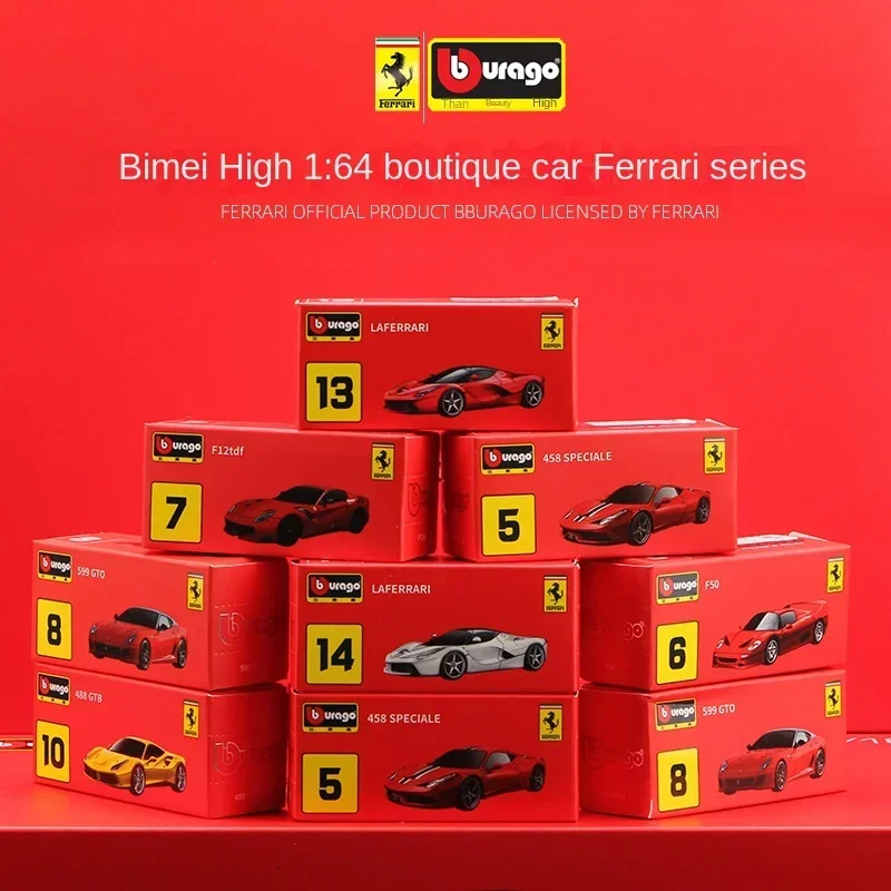 

Burago 1:64 Ferrari Series SF90 488P Roma F430 F12 Alloy Car Model Children's Toys Holiday Gift Collection Car Model Wholesale