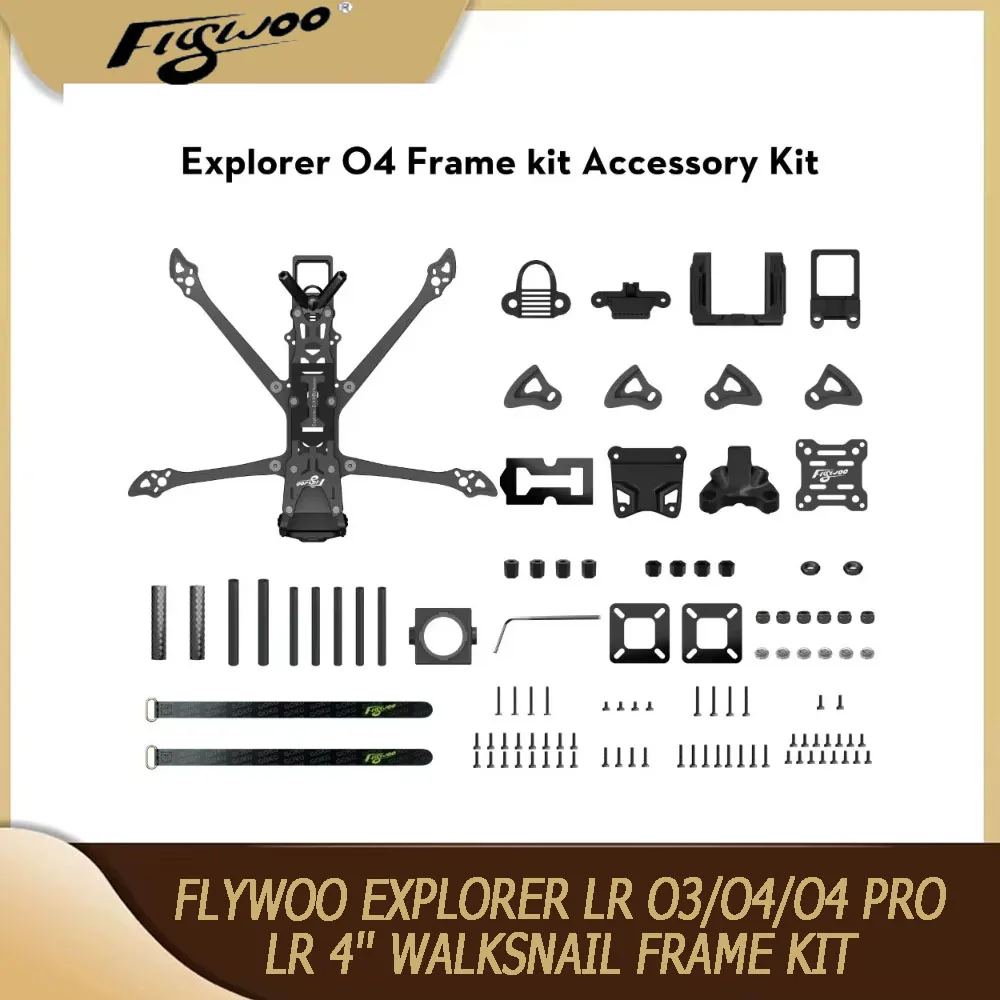 

Flywoo Explorer LR 4 Inch Frame Kit Ultra Compact for DJI O3 O4 Pro & Walksnail HD Long Range FPV Drone DIY Build