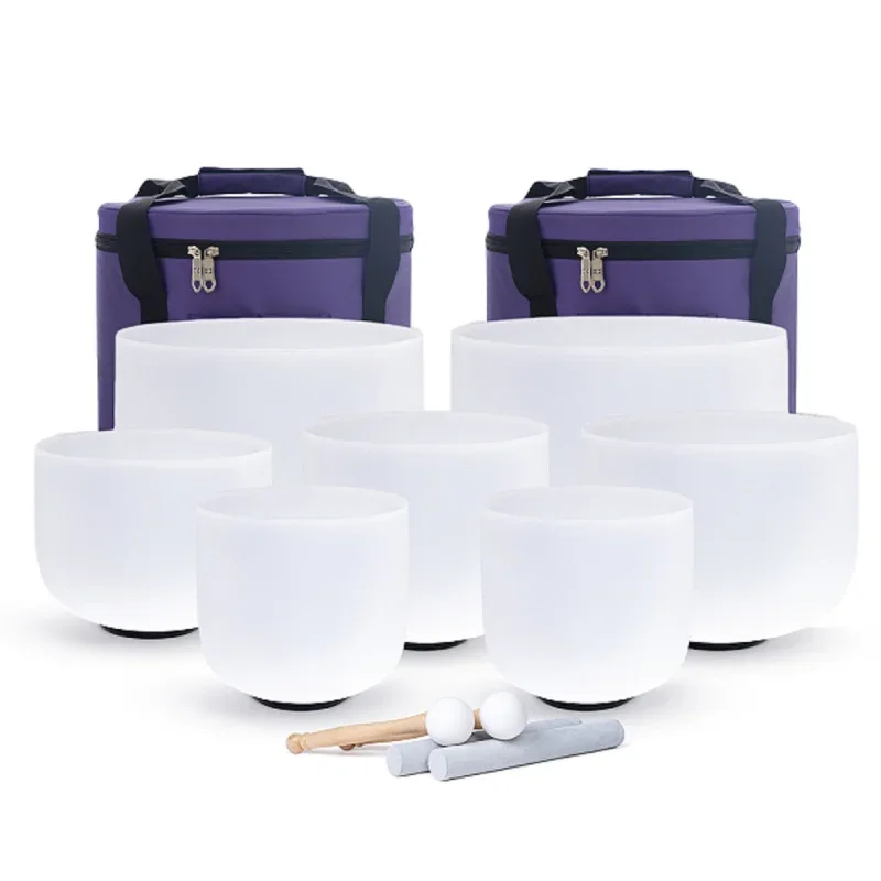 

Milky white flaw entry 6-14 inches/Yoga meditation decompression sound therapy bowl/crystal singing bowl
