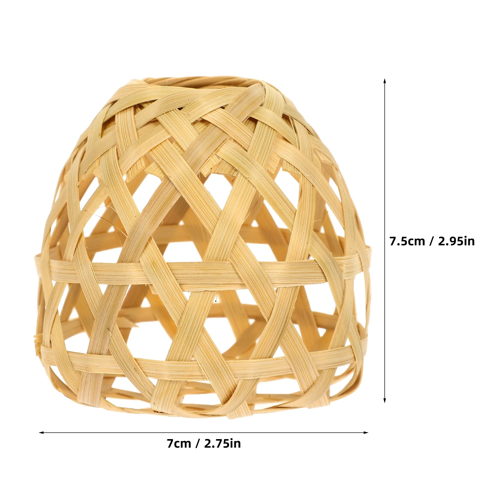 4 قطعة غطاء مصباح الخيزران المنسوجة ريفي نمط قلادة غطاء خفيف السقف معلقة عاكس الضوء للمنزل مطعم الخيزران غطاء مصباح #2