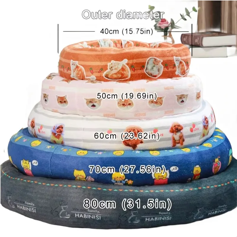 Dropshipping Gift Custom Dog Bed House Waterproof Pet Sleeping Mat Warm Sofa Cushion Mattress Pet Blanket Kennel