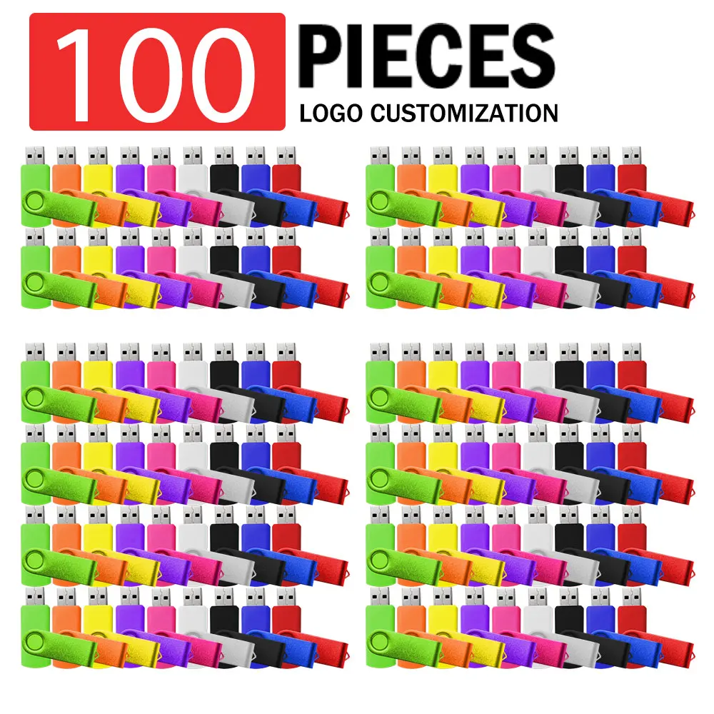 100 Pcs Lot USB 2.0 Flash Drive Black Pendrive 1GB 2GB 4GB Pen Drive 8GB 16GB Memory Stick 32GB USB Stick 64GB Flash 128MB Gift