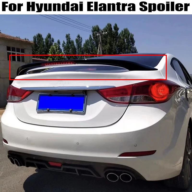 

For Hyundai Elantra Spoiler 2012 2013 2014 2015 2016 ABS Plastics Car Rear trunk cover wings spoiler Airfoil Accessorie