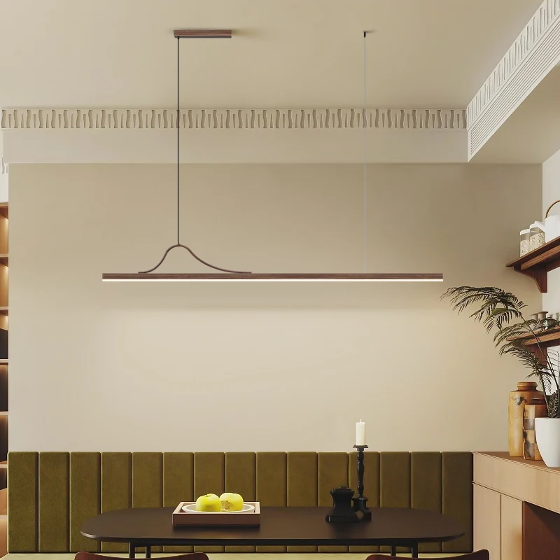 

Nordic Dimmable Long Strip Aluminium Led Pendant Lights for Living Dining Table Room Kitchen Island Lamp Line Hanging Fixture