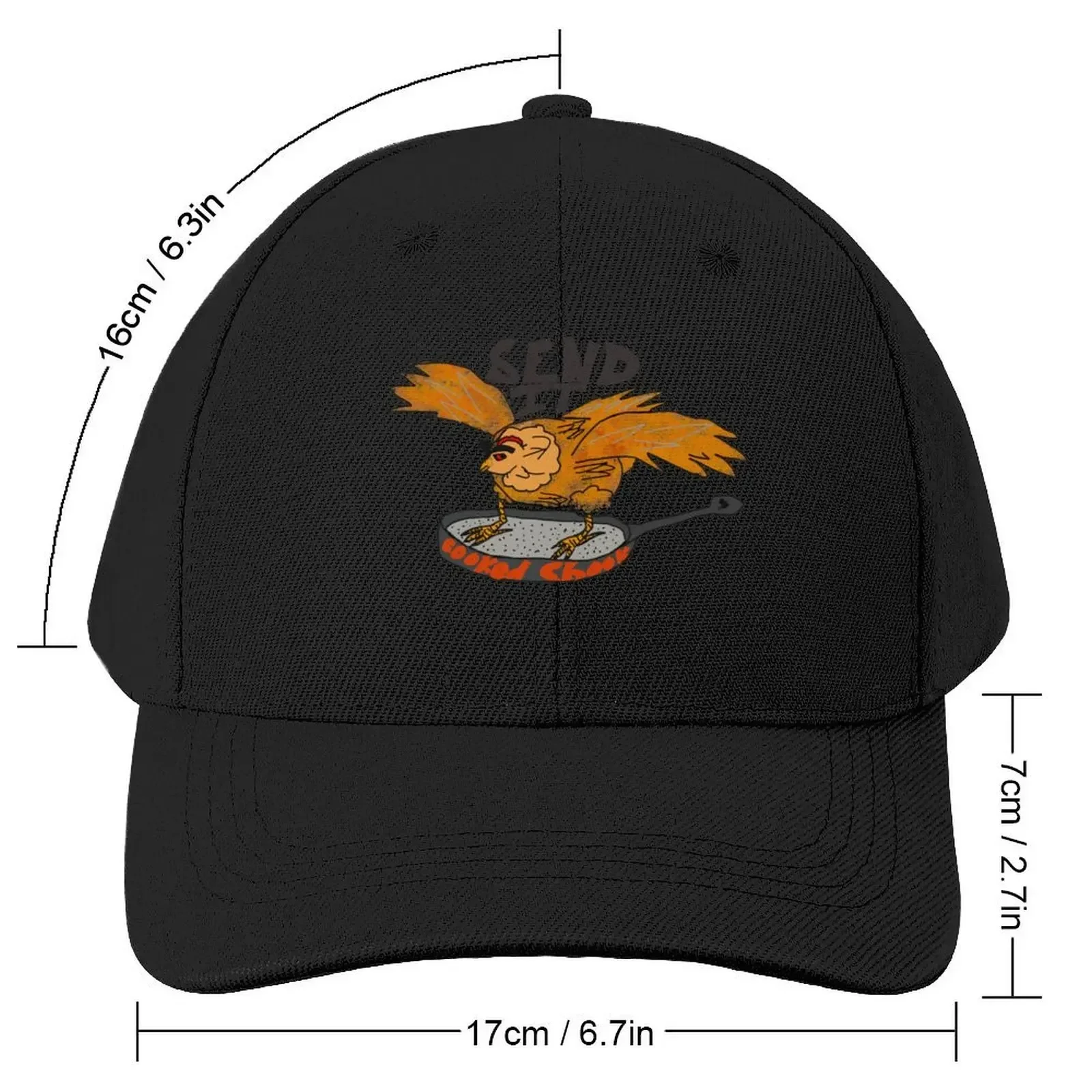 Send it on a frypan Baseball Cap Cosplay custom Hat New In Hat Girl Men's