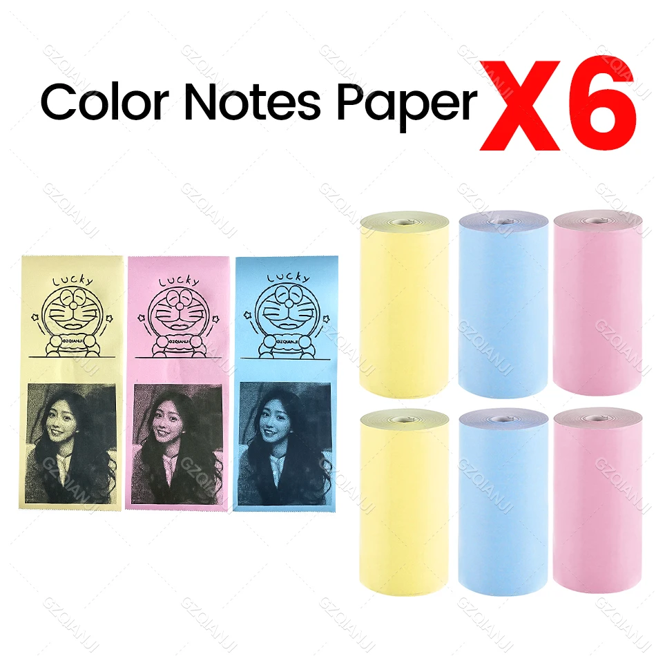 Witte kleur stickerlabel thermische papierrollen voor fotoprinter en kleur Witte ontvangstbriefprinter Papierrol voor Peripage A6