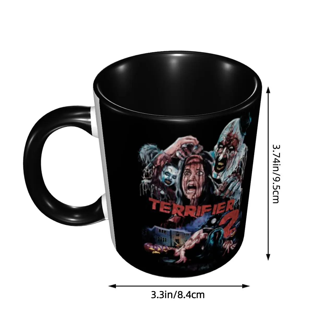 Terrifiers Halloween Horror Movie Coffee Mug DIY Customized Ceramic Mug Cup Creative Present