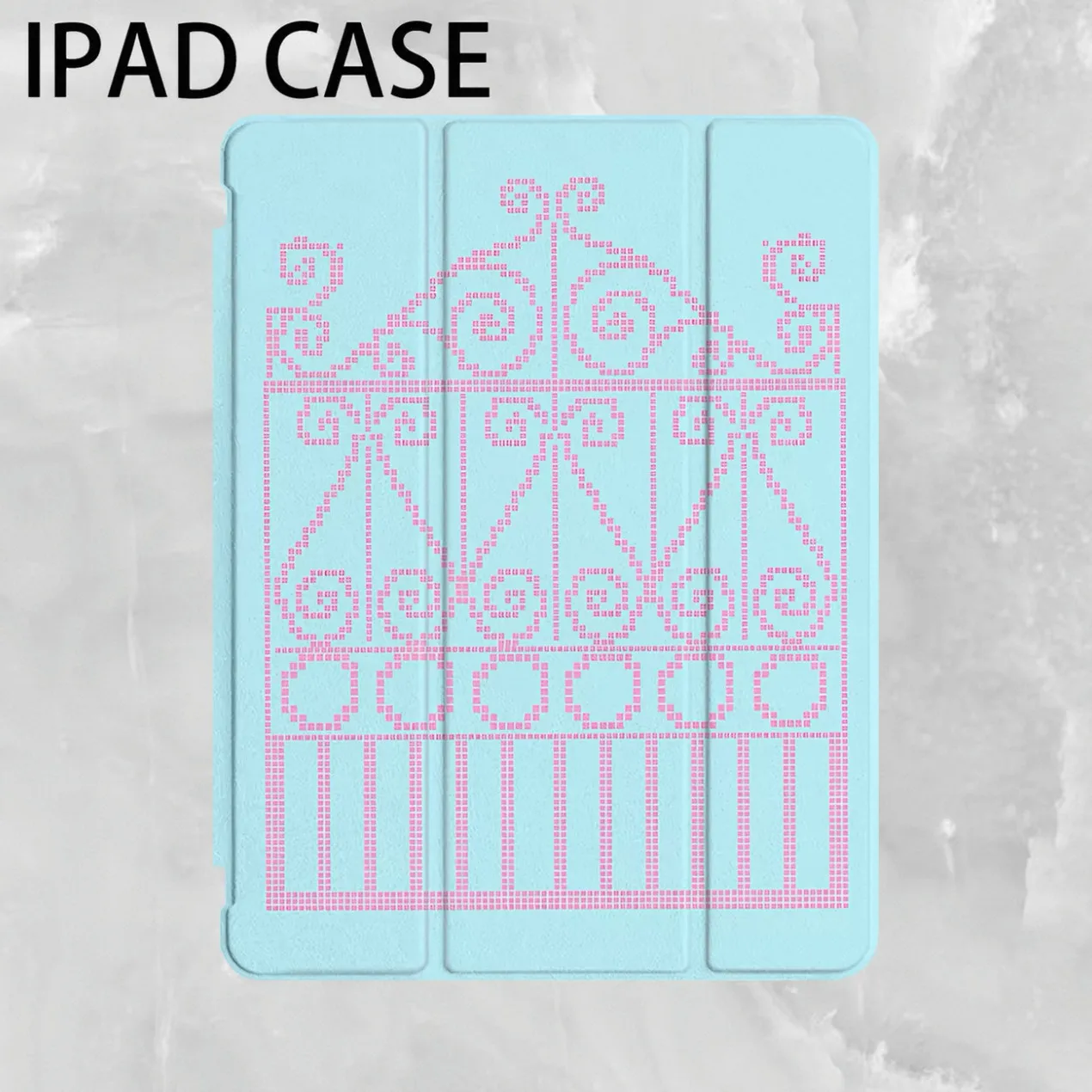 Minimally Designed Pixel Door Frame Pink Cover For iPad Pro 13 11th M5 M4 12.9 A16 10 8 7 9th 10th Air 11 M2 M3 Mini Tablet Case