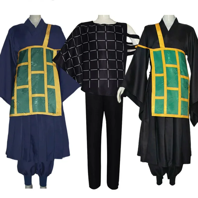 CyJujutsu JJK Manga Anime Suguru Geto Cosplay disfraz negro azul oscuro kimono Top falda pantalones sotana Rosa red regalo de Halloween
