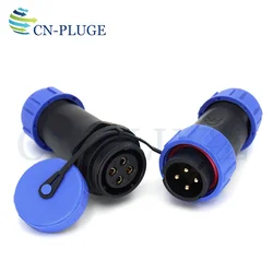 SP21 Series Cable Butt Connector 2 3 4 5 6 7 8 9 10 12 pin Outdoor Industrial Waterproof IP68 Female Plug Male Socket