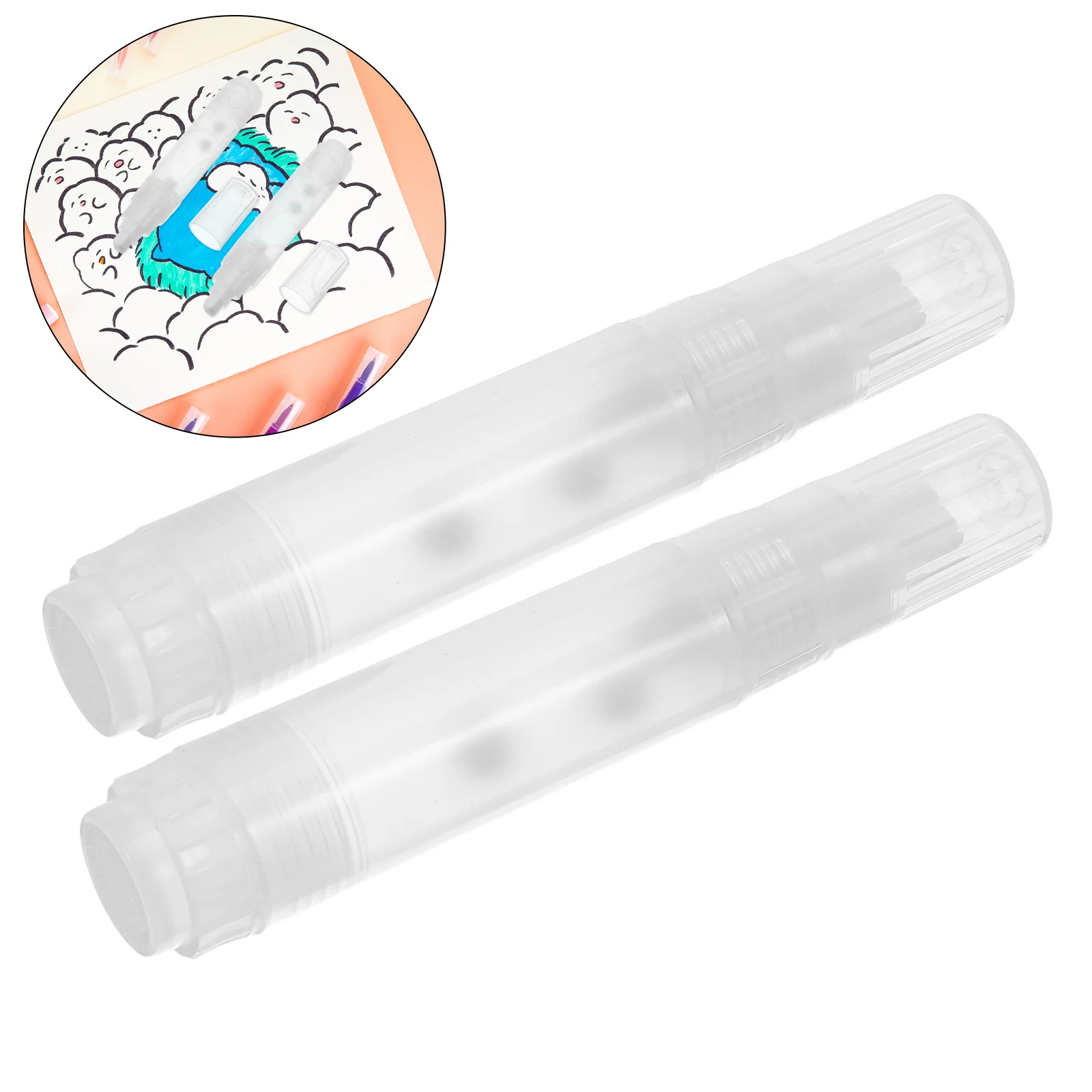 

2Pcs Empty Refillable Paint Pens 10Mm White Flat Point Markers for Graffiti Drawing Refillable Blank Paint Pens