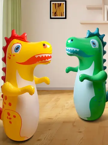 Children Adult Tumbler Boxing Inflatable Standing Punching Bag Boys Dinosaur Sport Toys Kids Activity Outdoors Game Gift