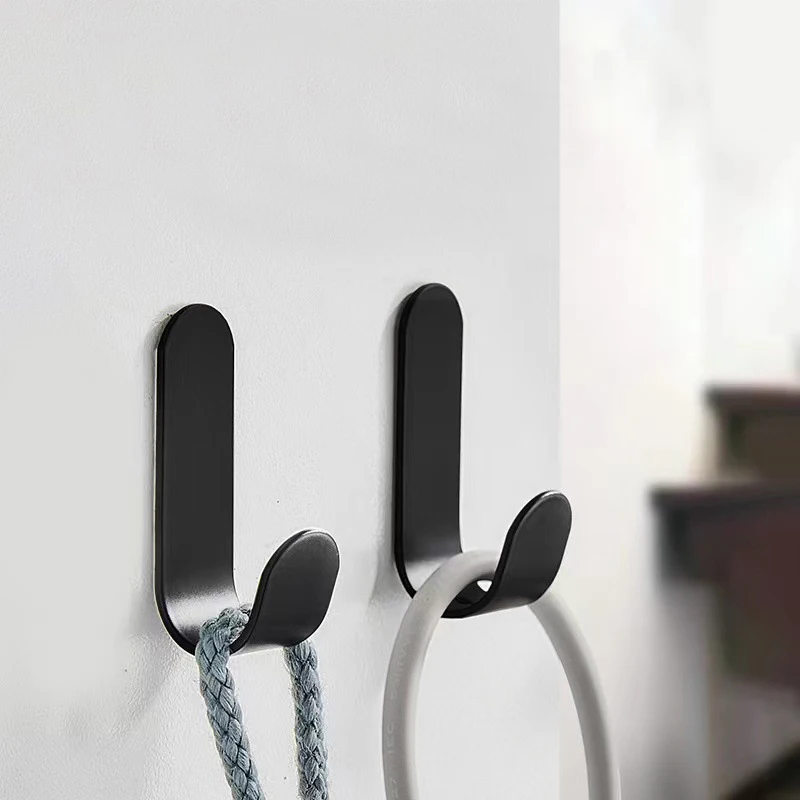 

Stainless steel wall hooks strong adhesive wall hooks living room bathroom storage hangers kitchen supplies home decoration