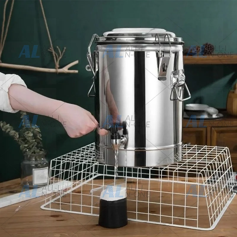 10L/20L/30L Insulated Bucket Stainless Steel Insulated Bucket Large Capacity Insulated Beverage Dispenser with Faucet