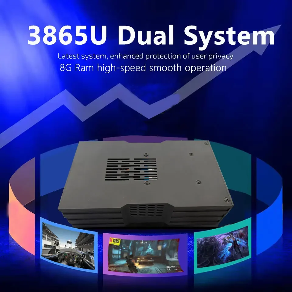 وحدة تحكم ألعاب Super 8G Ram x King 500G Gaming SSD Batocera 3865U 70000 + ألعاب لجهاز Wii PS2 XBOX PSP Switch N64 مقبض لاسلكي