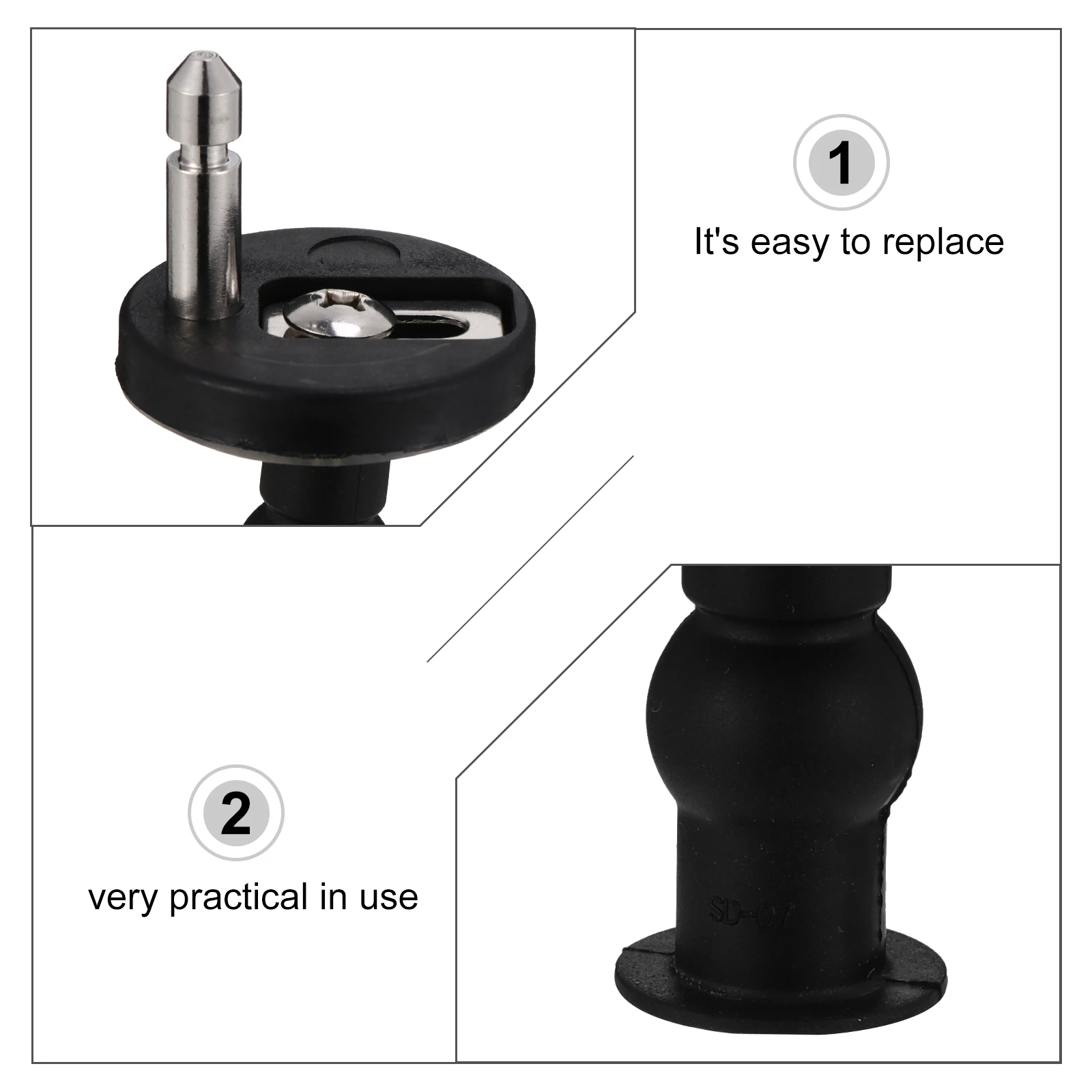 

2Pcs Toilet Seat Hinges Rust Resistant Smooth Operation Lid Mounting Fittings Replacement for Damaged Hinge Set Accessories