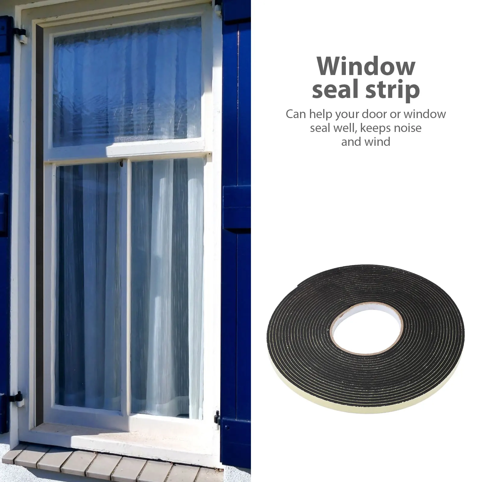 

10 Rolls Eva Insulation Tape Anti-Collision Door Seal Strip Window Weather Strip Shock Absorption Tape Window Seal