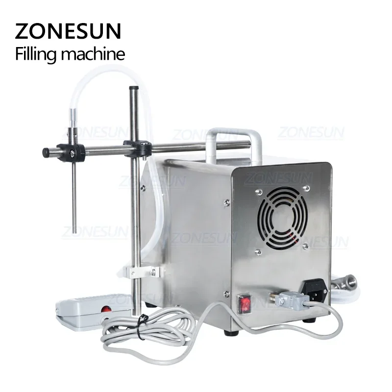 ZONESUN Semi Automatic Digital Liquid Juice Essential Oil Quantitative Filling Machine Peristaltic Pump Small Vial Filler
