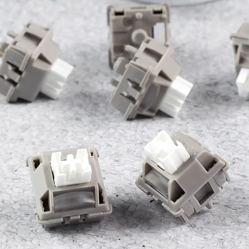 FL CMMK مفتاح الثلج الرمادي الصامت 5pin 40g RGB SMD الخطي للوحة المفاتيح الميكانيكية الساخن مبادلة كتم MX مفاتيح مصنع تزييت الكمبيوتر